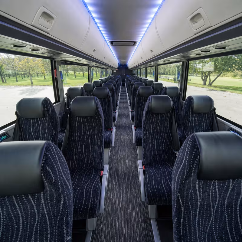 40-56 Passenger Charter Bus Interior