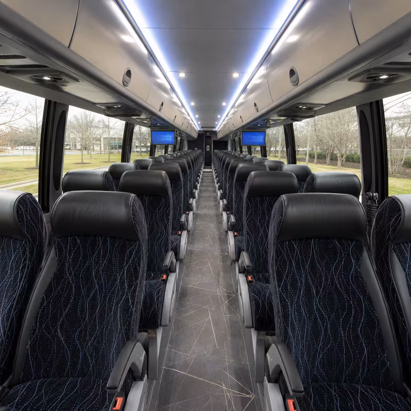 40-56 Passenger Charter Bus Interior