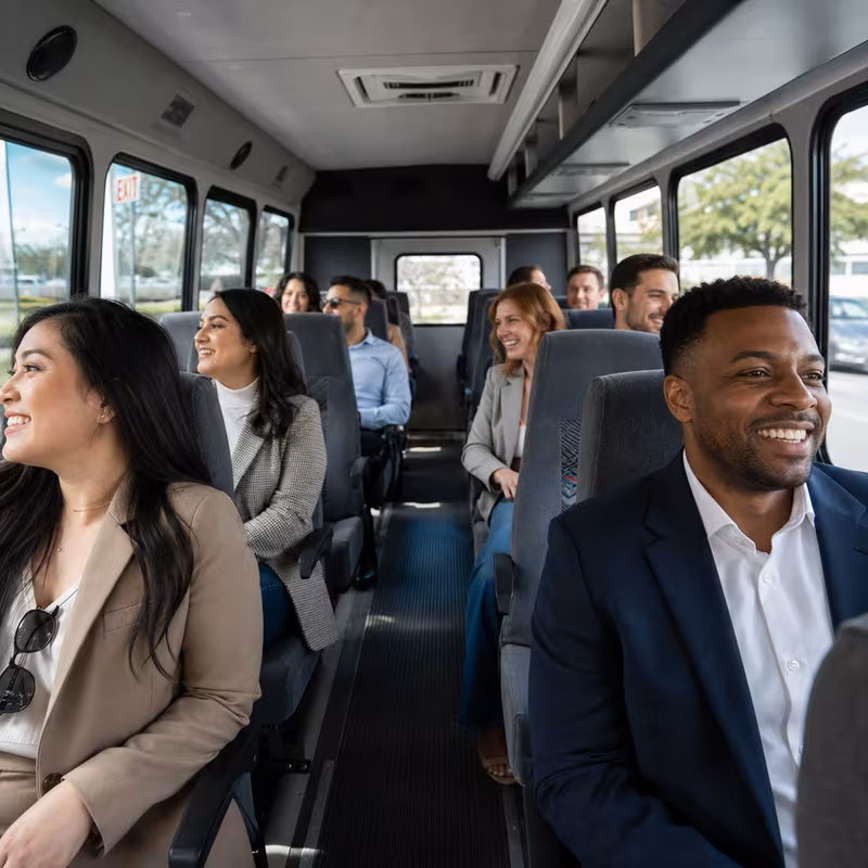 Black Mercedes Sprinter van staged for an Peoria Corporate Transportation group