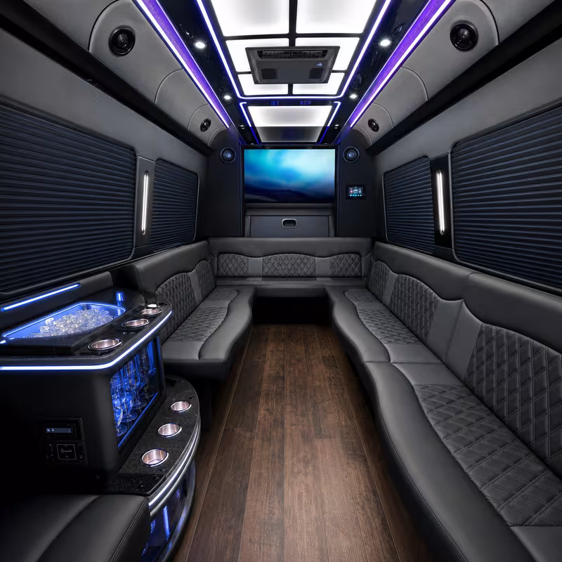 14 Passenger Sprinter Limo Interior